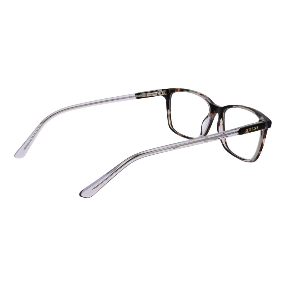 Guess Brown Women Glasses Frame in acetate with full-rim style, rectangle shape, and branded case included.