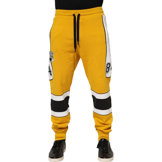 Dolce & Gabbana Yellow Cotton Sweatpants Jogger Trouser Pants PAN76380-48