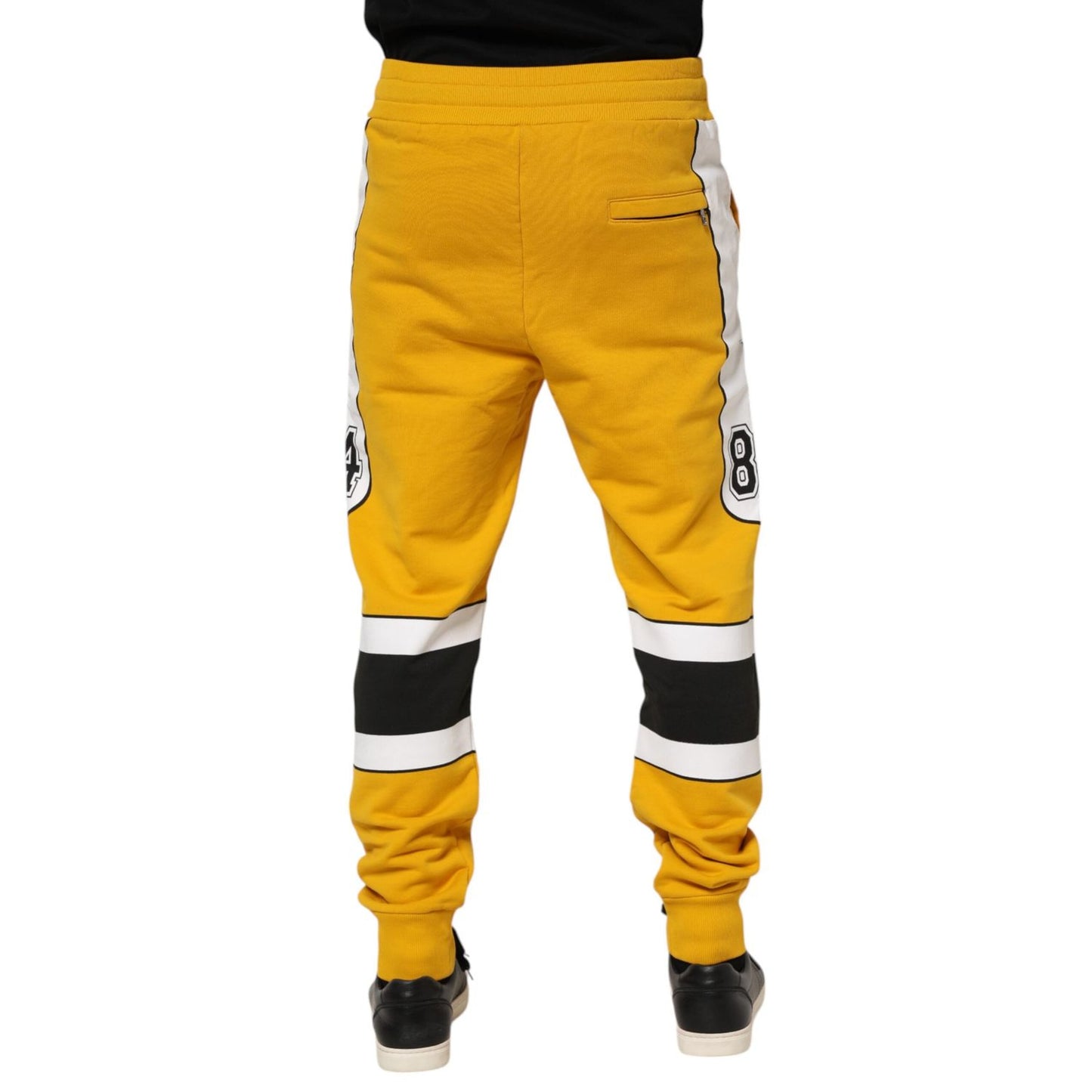 Dolce & Gabbana Yellow Cotton Sweatpant Jogger Trouser Pants PAN76370-44