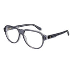Guess Gray Men Glasses Frame, aviator style, grey acetate full-rim frame with demo lenses, size 56-14-145, includes branded case.