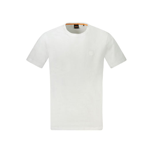 Hugo Boss White Cotton Men T-Shirt BO-33133-XL