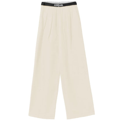 Comme Des Fuckdown Beige Polyester Women Palazzo Trousers