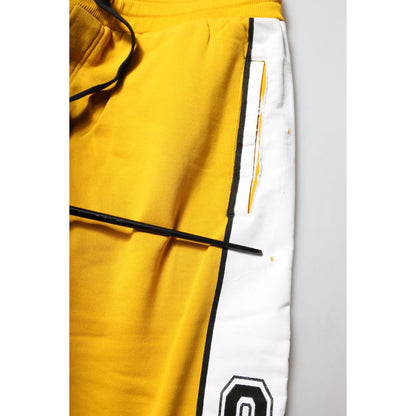 Dolce & Gabbana Yellow Cotton Print Jogger Sweatpants Pants