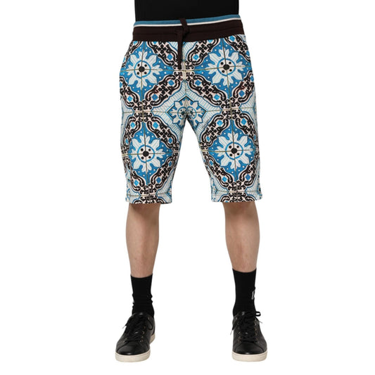 Dolce & Gabbana Multicolor Cotton Maiolica Print Bermuda Shorts PAN76425-50