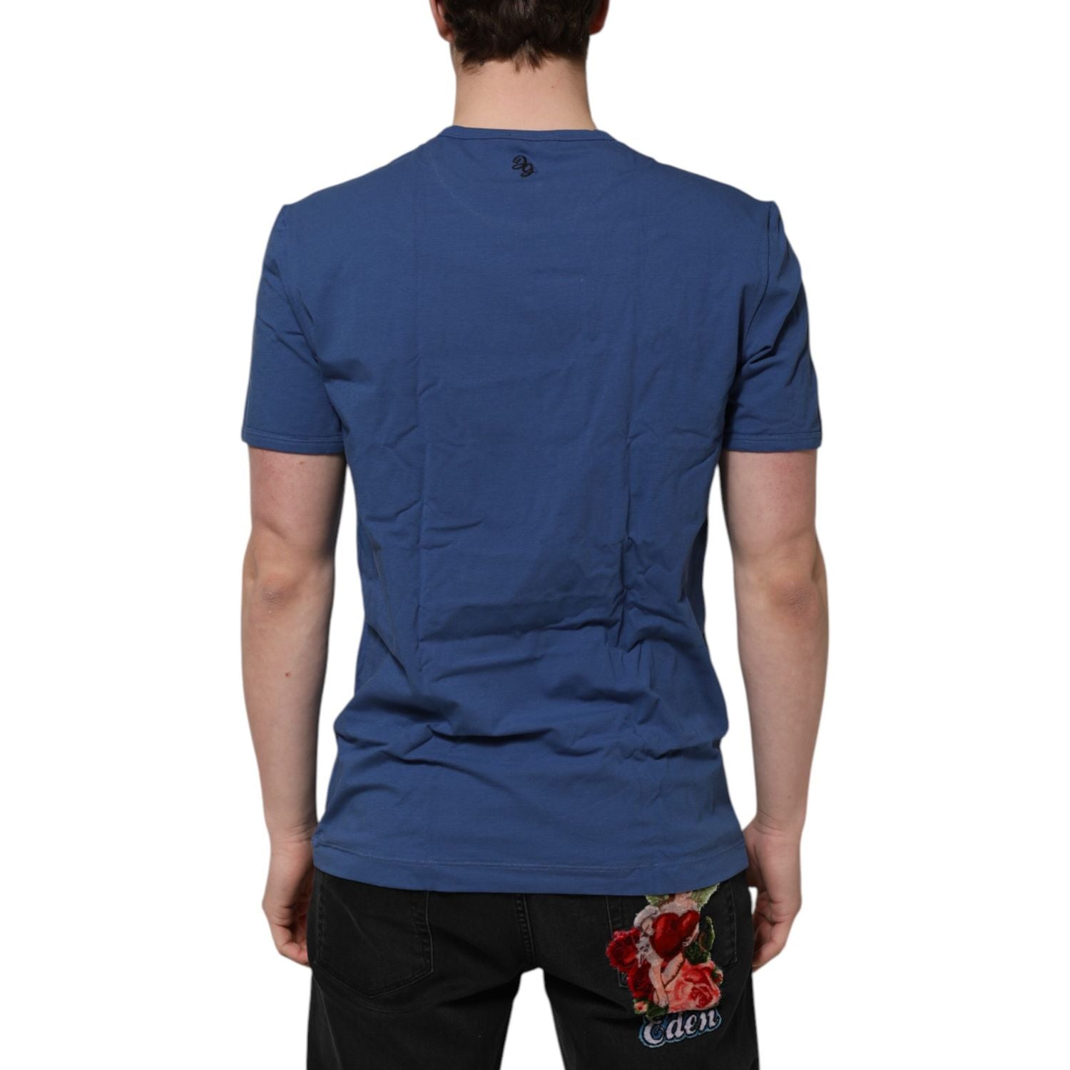 Dolce & Gabbana Blue Cotton Men Round Neck Underwear T-shirt