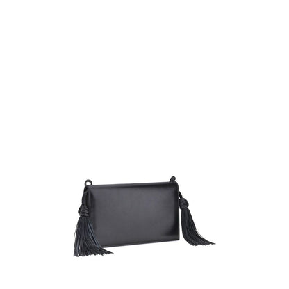Jil Sander Black Calf Leather Bos Taurus Shoulder Bag