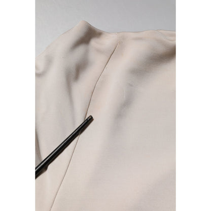 Roberto Cavalli Ivory Viscose Sheath Knee Length Dress