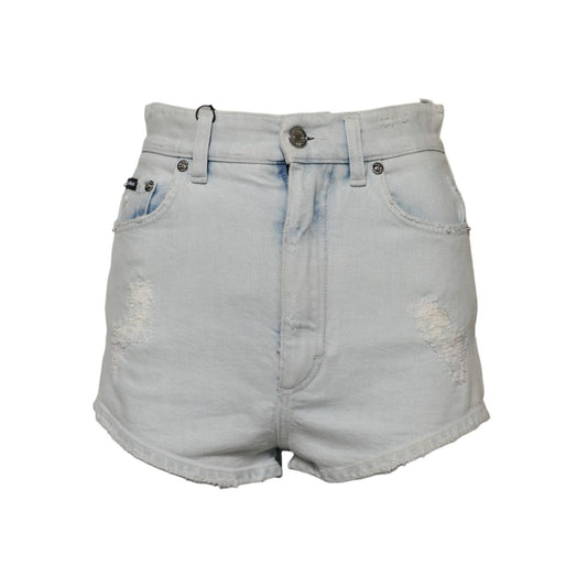 Dolce & Gabbana Light Blue Washed Denim Cotton Hot Pants Shorts PAN74912-40