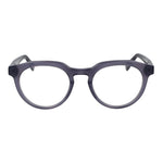 Guess Gray Men Glasses Frame in full-rim round design, acetate material, demo lenses, 49-20-145 size, includes branded case.