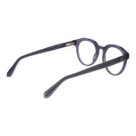 Guess Gray Men Glasses Frame with full-rim round acetate design, grey color, size 49-20-145, includes branded case.