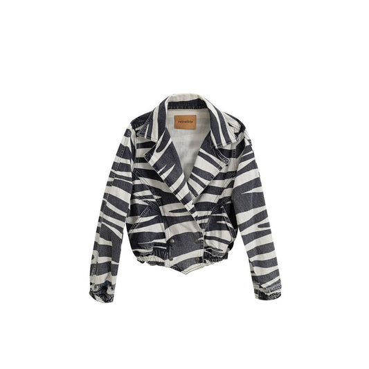 Retrofête Black And White Cotton Blazer RE-928420051604-XXS