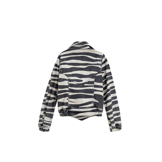 Retrofête Black And White Cotton Blazer RE-928420051604-XXS
