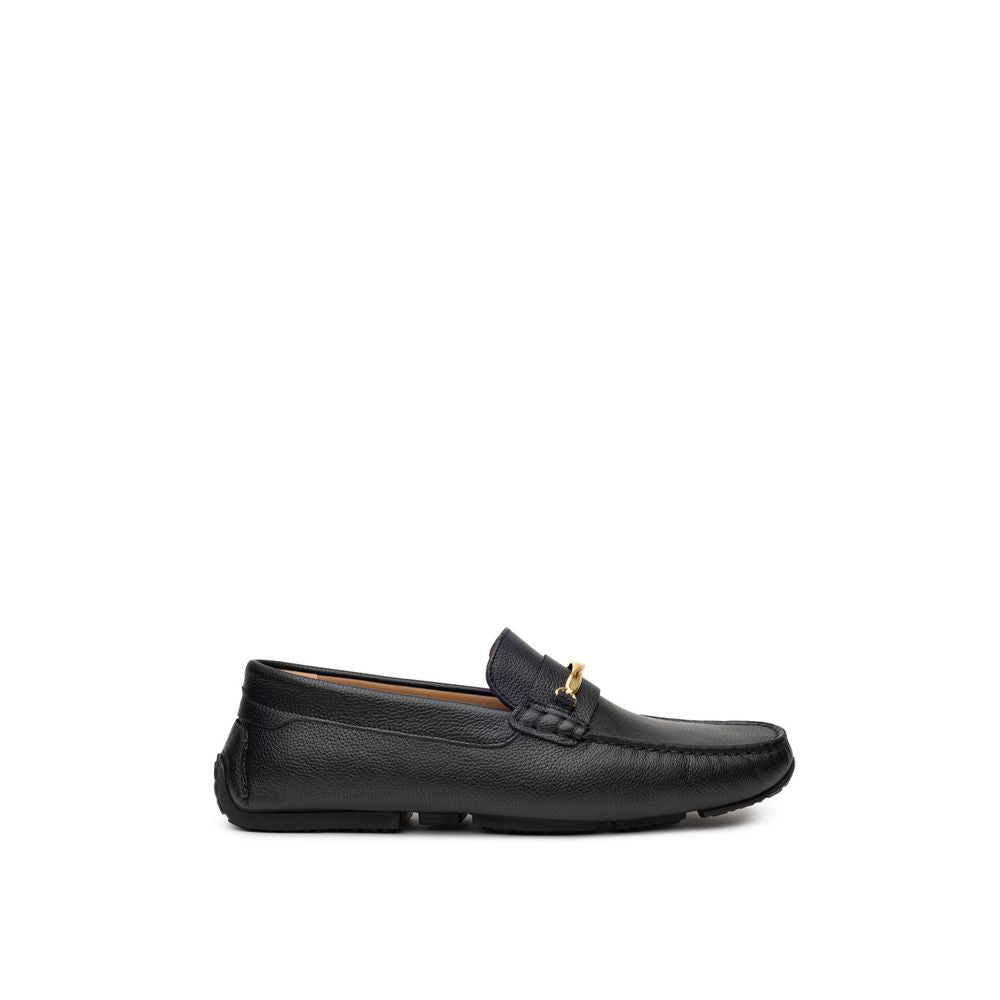 Bally Black Leather Moccassin