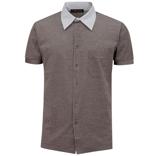 Corneliani Bicolor Cotton Shortsleeve CO-849066620044667-IT50 | L