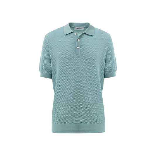 Gran Sasso Blue Cotton Polo Shirt GR-942420051436-IT50 | L