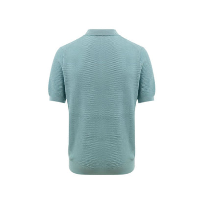 Gran Sasso Blue Cotton Polo Shirt