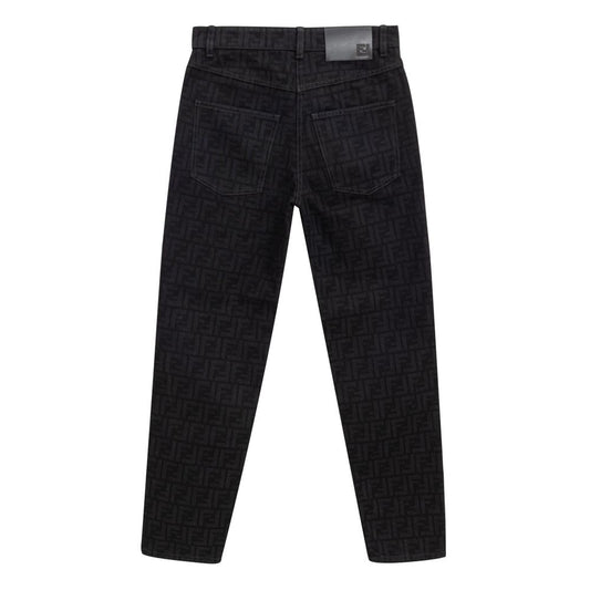 Fendi Black Cotton Jeans Denim FE-8969676-IT38|XS