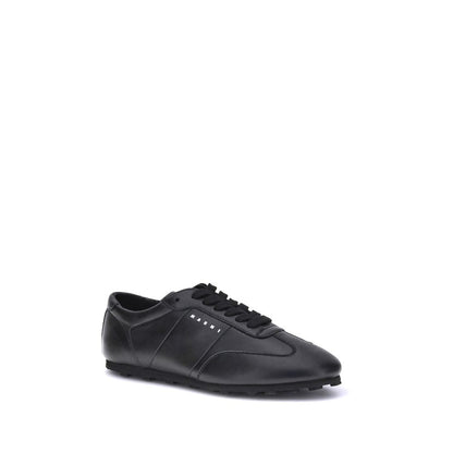 Marni Black Calf Leather Bos Taurus Athletic Sneakers