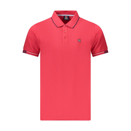 Norway 1963 Red Cotton Men Polo Shirt NO-38992-S