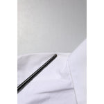 Dolce & Gabbana White Crystal Embellished Collared Shirt Top TSH906741-41
