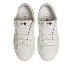HIDE & JACK White Leather Low Top Lace Up Sneakers Shoes LA12593-35