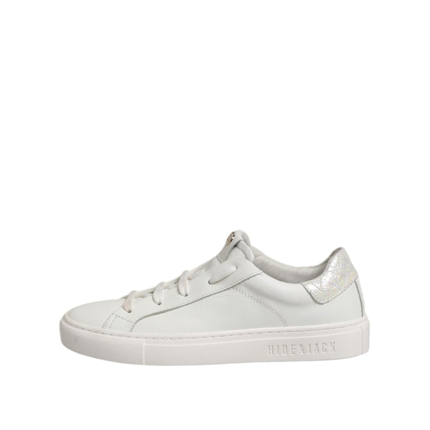 HIDE & JACK White Leather Low Top Lace Up Sneakers Shoes LA12593-35