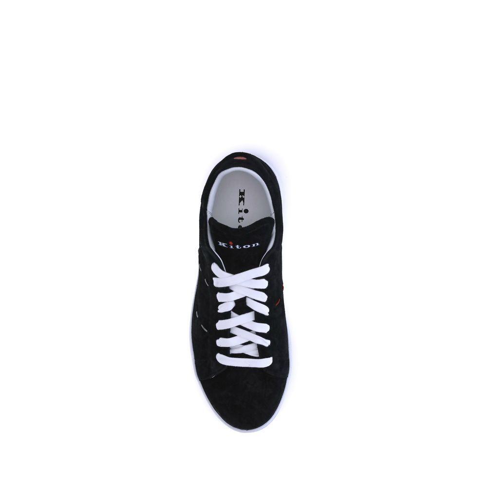 Kiton Leather Sneakers KI-USSA068N0130204001NERO-EU40/US7