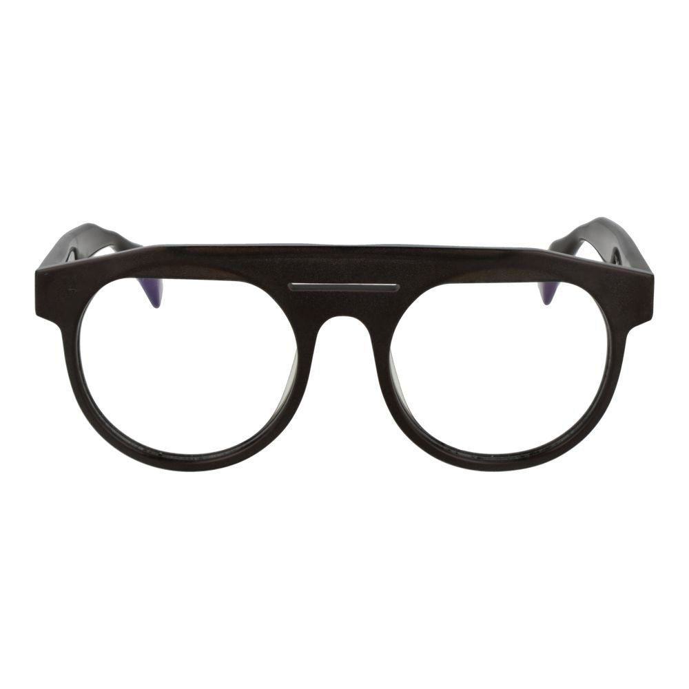 Yohji Yamamoto Brown Men Glasses Frame, full-rim plastic, panto style, size 52-20-145 with branded soft case