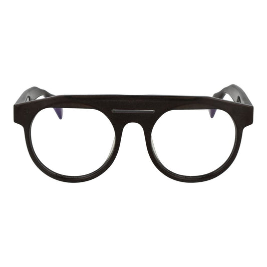 Yohji Yamamoto Brown Men Glasses Frame, full-rim plastic, panto style, size 52-20-145 with branded soft case