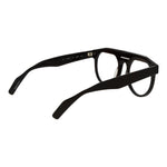 Side view of Yohji Yamamoto Brown Men Glasses Frame with full-rim and plastic panto style.