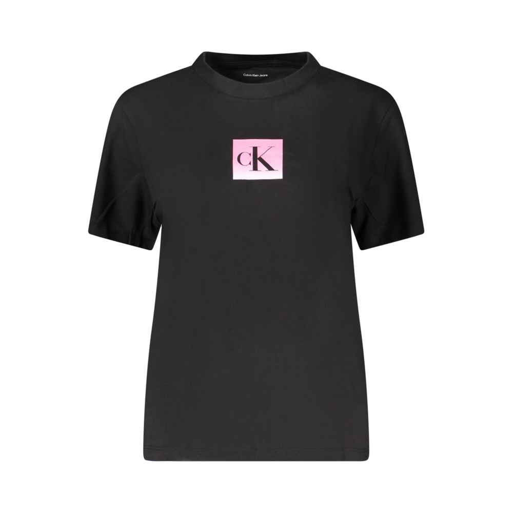 Calvin Klein Black Cotton Tops & T-Shirt CA-39017-L