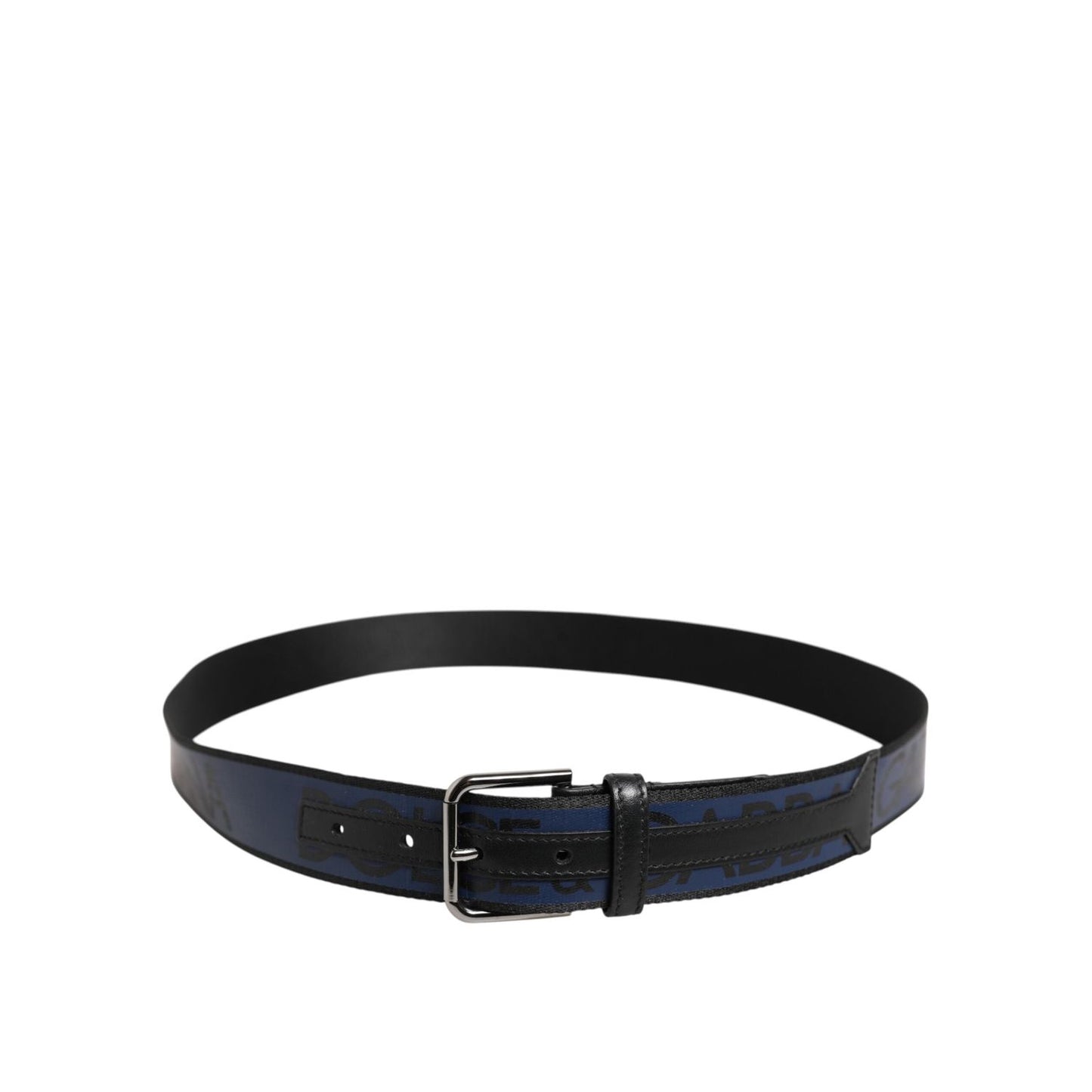 Dolce & Gabbana Blue Black Polyester Metal Buckle Belt BEL9479-100