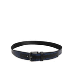 Dolce & Gabbana Blue Black Polyester Metal Buckle Belt BEL9479-100