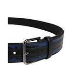 Dolce & Gabbana Blue Black Polyester Metal Buckle Belt BEL9479-100