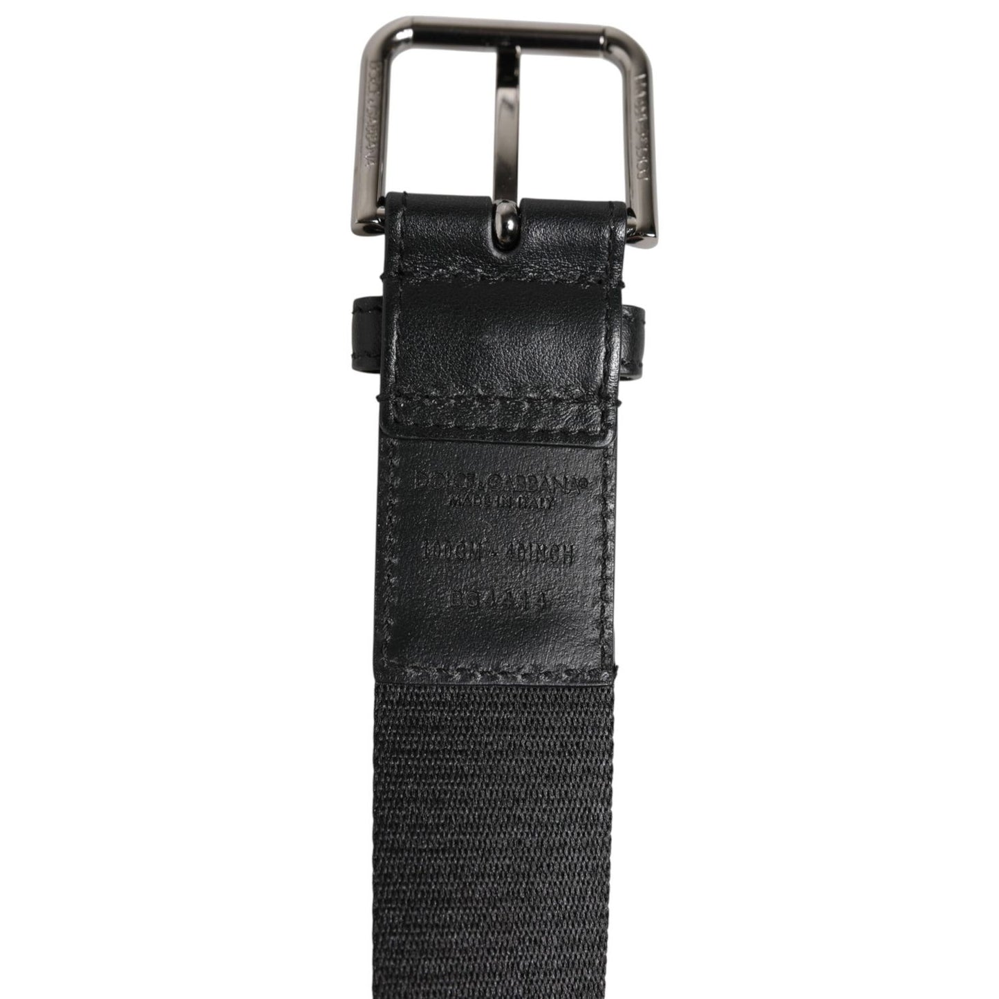 Dolce & Gabbana Blue Black Polyester Metal Buckle Belt BEL9479-100