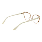 Guess White Women Glasses Frame in metal, full-rim, butterfly style with demo lenses. Includes branded case, size 54-16-145.