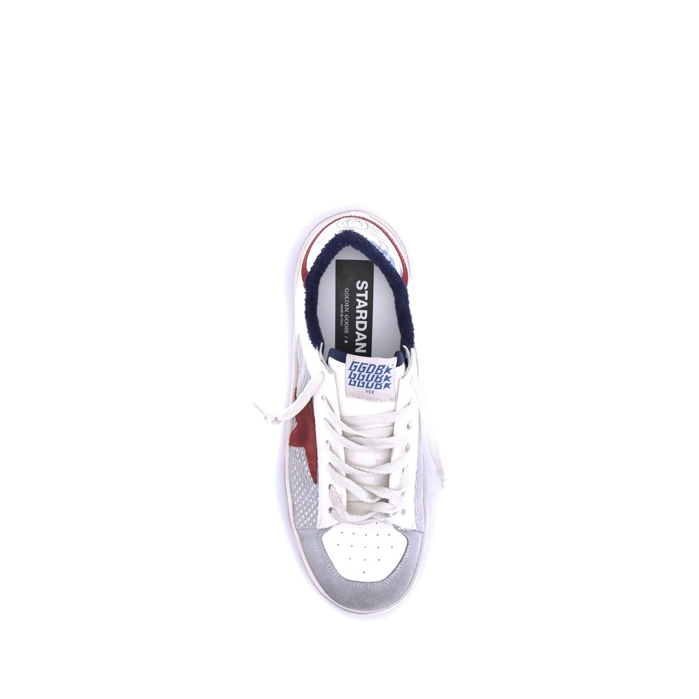 Golden Goose Red Calf Leather Bos Taurus Low Top Sneakers