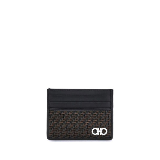 Ferragamo Woven Gancini Card Holder FE786404001BB