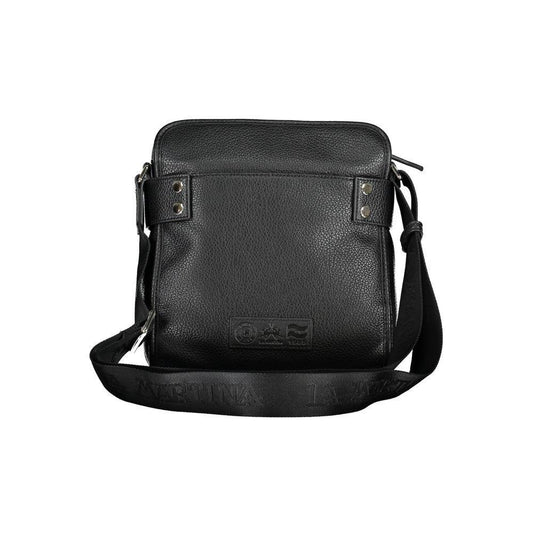 La Martina Black Polyethylene Shoulder Bag LA-20555