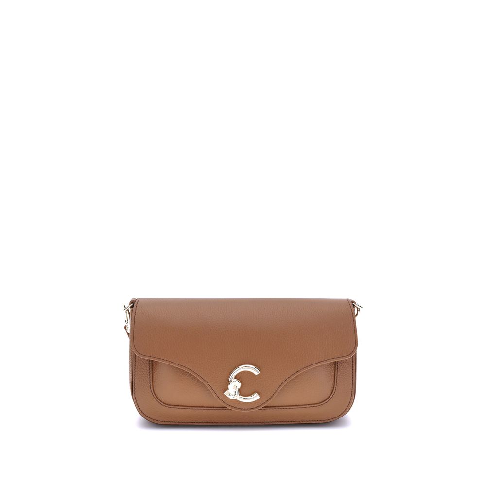 Coccinelle Brown Calf Leather Bos Taurus Shoulder Bag