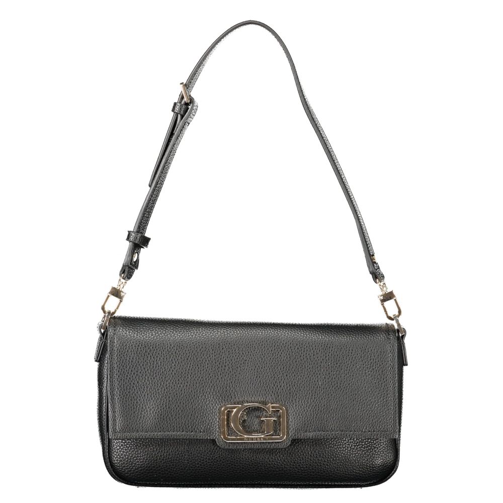 Guess Jeans Black Polyethylene Women Handbag with adjustable strap and secure pockets. Elegant accessory for chic style.
