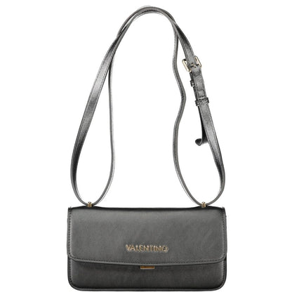Mario Valentino Black Polyethylene Women Handbag with sleek design and adjustable shoulder strap, perfect for stylish organization.