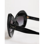 Dolce & Gabbana Black White PIED DE POULE Print Oversized Shades Sunglasses GLA1351