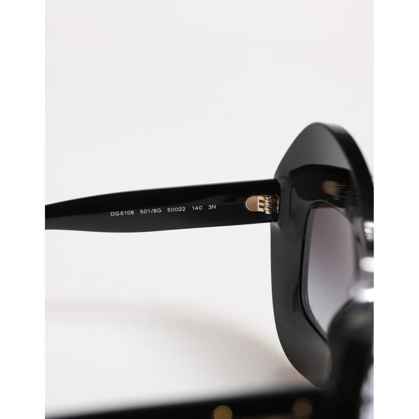 Dolce & Gabbana Black White PIED DE POULE Print Oversized Shades Sunglasses GLA1351