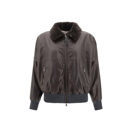 Brunello Cucinelli Leather Jacket BR-MPPAH7747C4192-IT42 | L