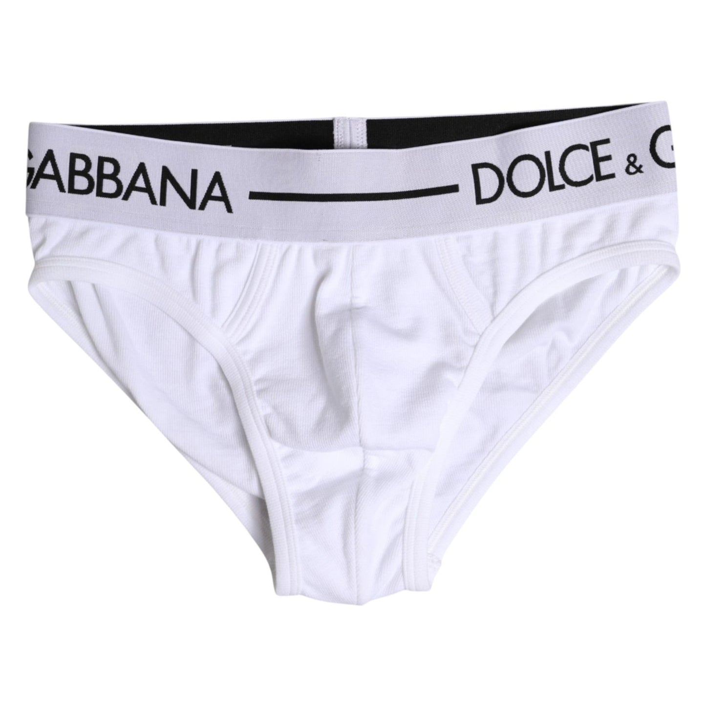 Dolce & Gabbana White Cotton Stretch Regular Brief Underwear