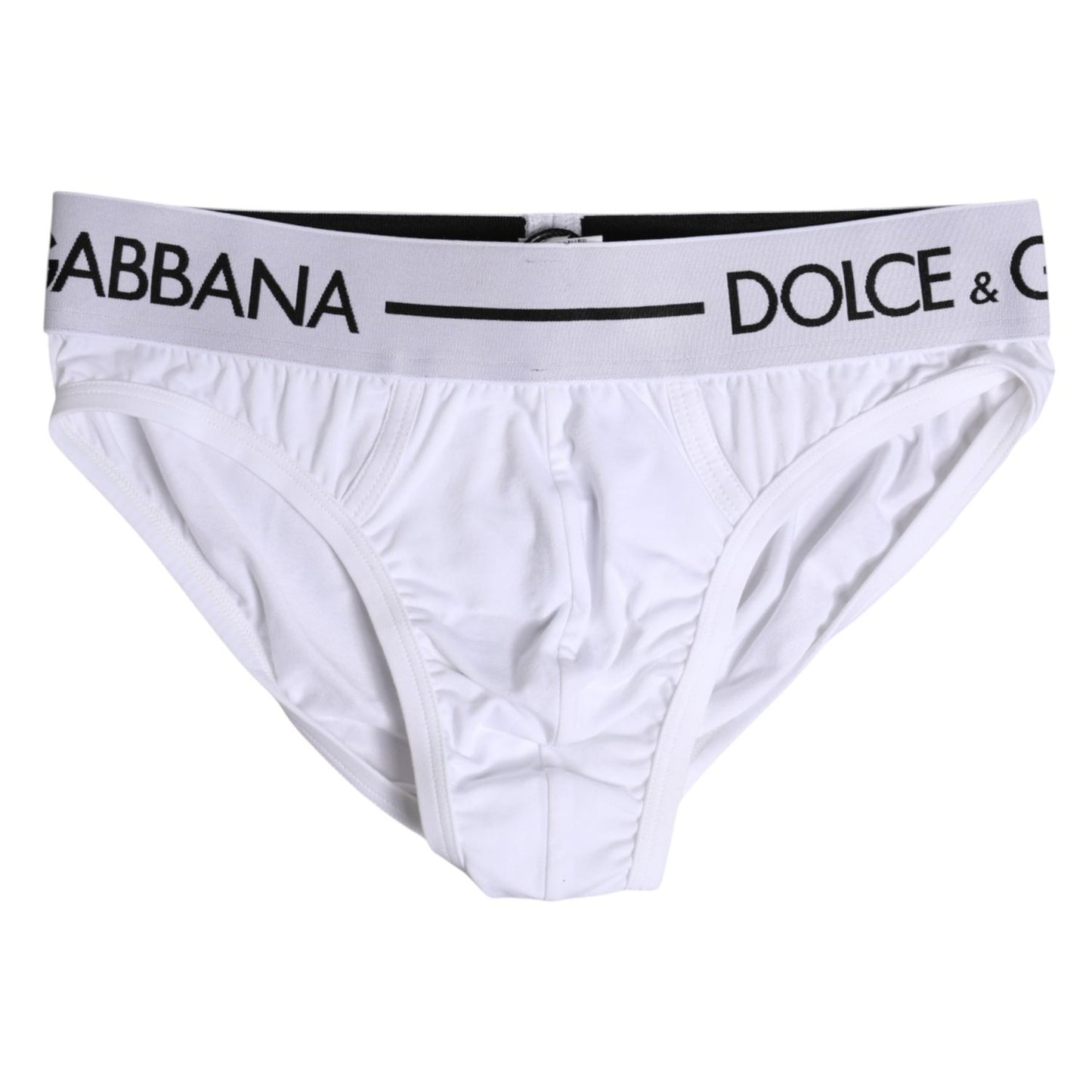 Dolce & Gabbana White Cotton Stretch Regular Brief Underwear