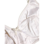 Dolce & Gabbana White Silk Balconette Non Wire Bra Underwear BIK1445-2