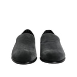 Dolce & Gabbana Black Velvet Slip On Loafers Formal Shoes