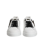 Dolce & Gabbana White DG Logo Portofino Low Top Sneakers Shoes